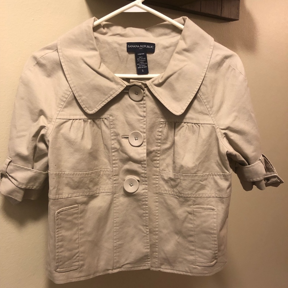 Banana Republic Tan Jacket/Blazer - Size Small